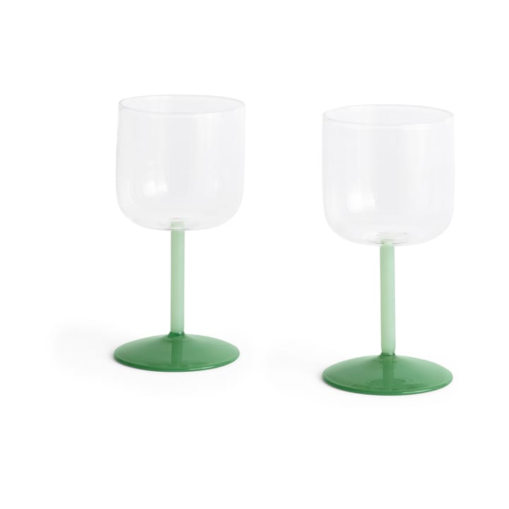 Tint vinglas 25 cl 2-pack - Clear-jade light green-jade dark green - HAY