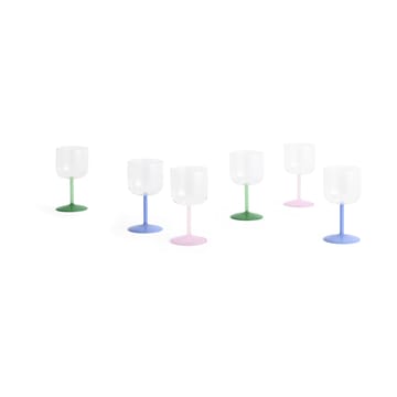 Tint vinglas 25 cl 2-pack - Rosa-gul - HAY