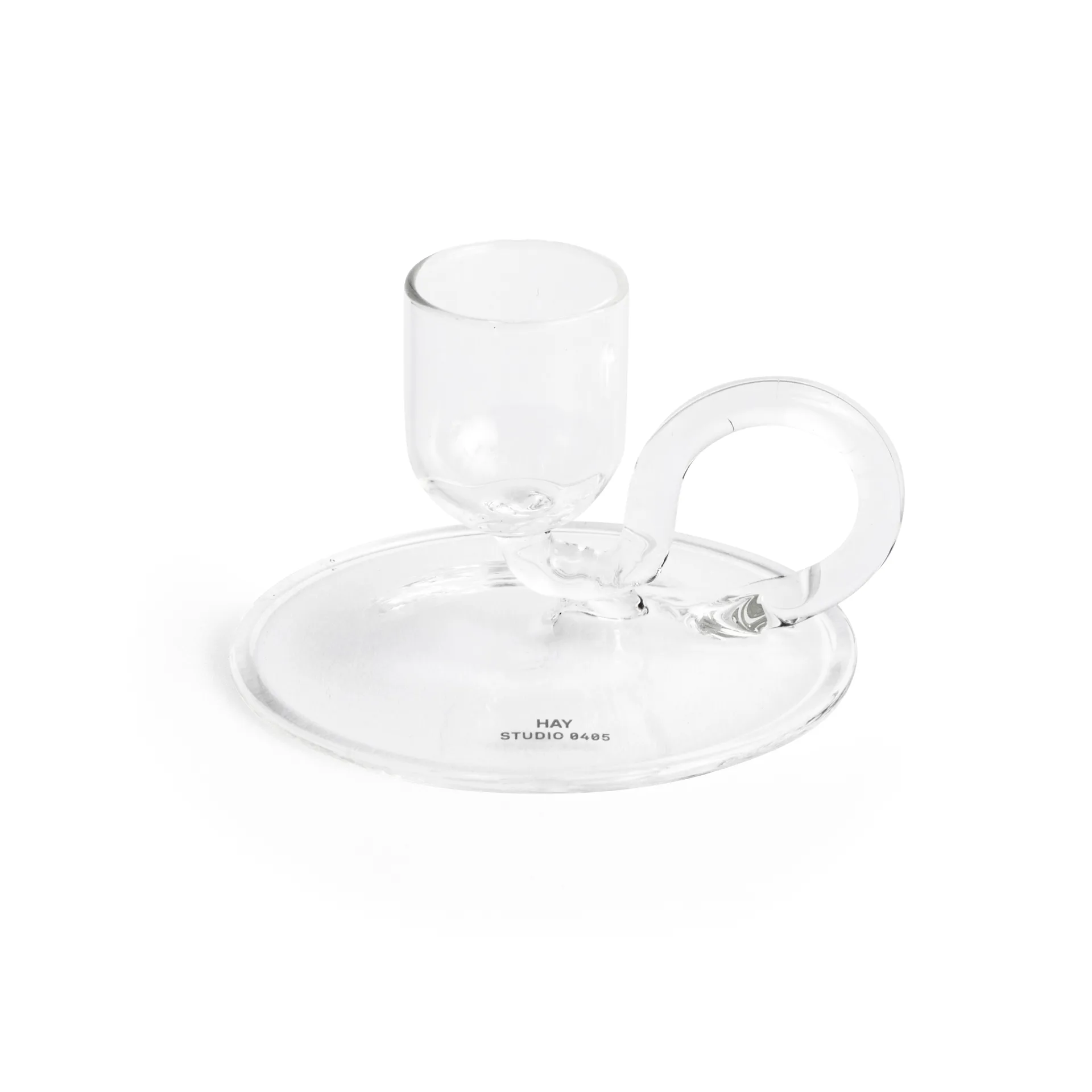 Tiny ljusstake curved, Clear HAY