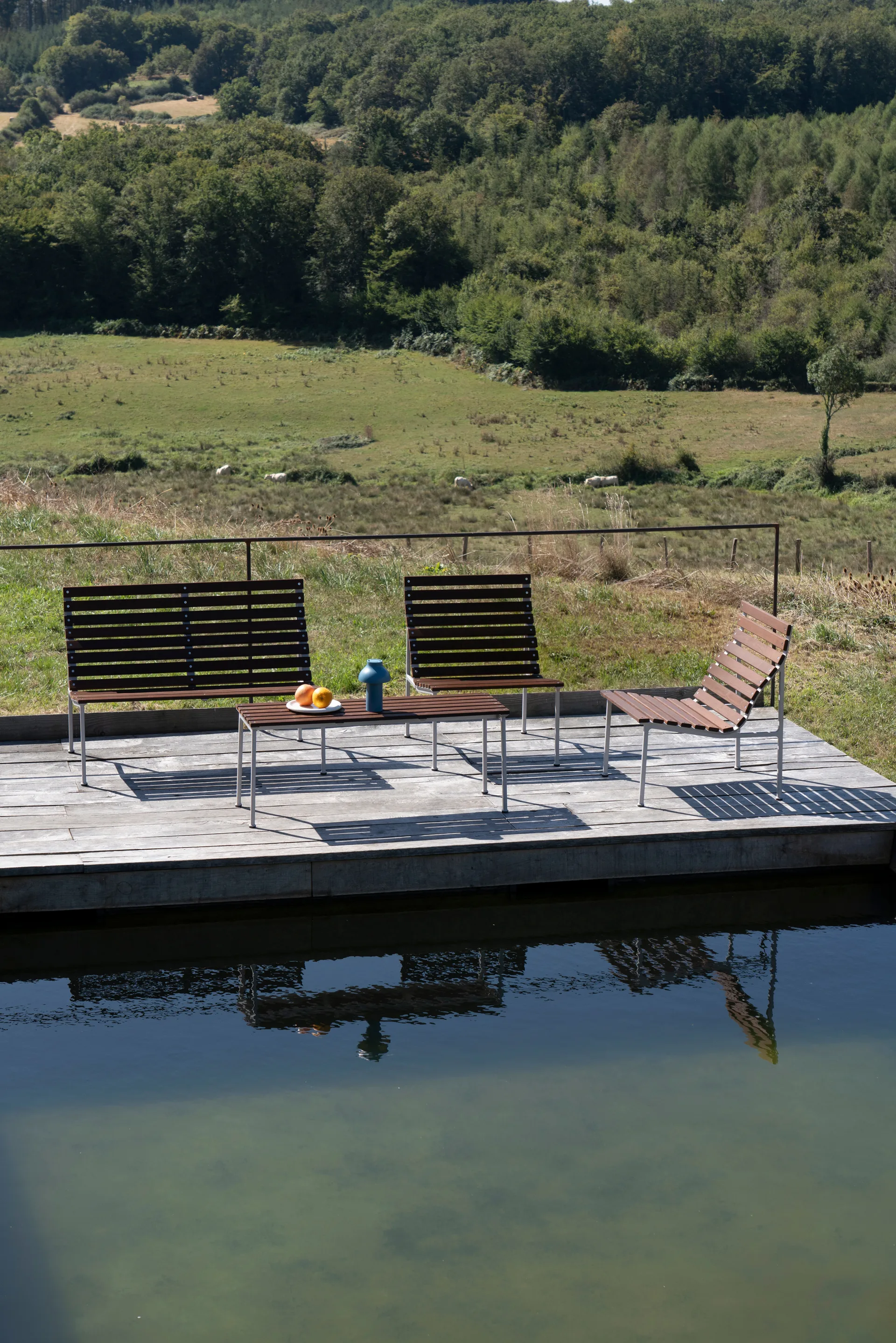 Traverse Lounge bänk, Oiled ash HAY