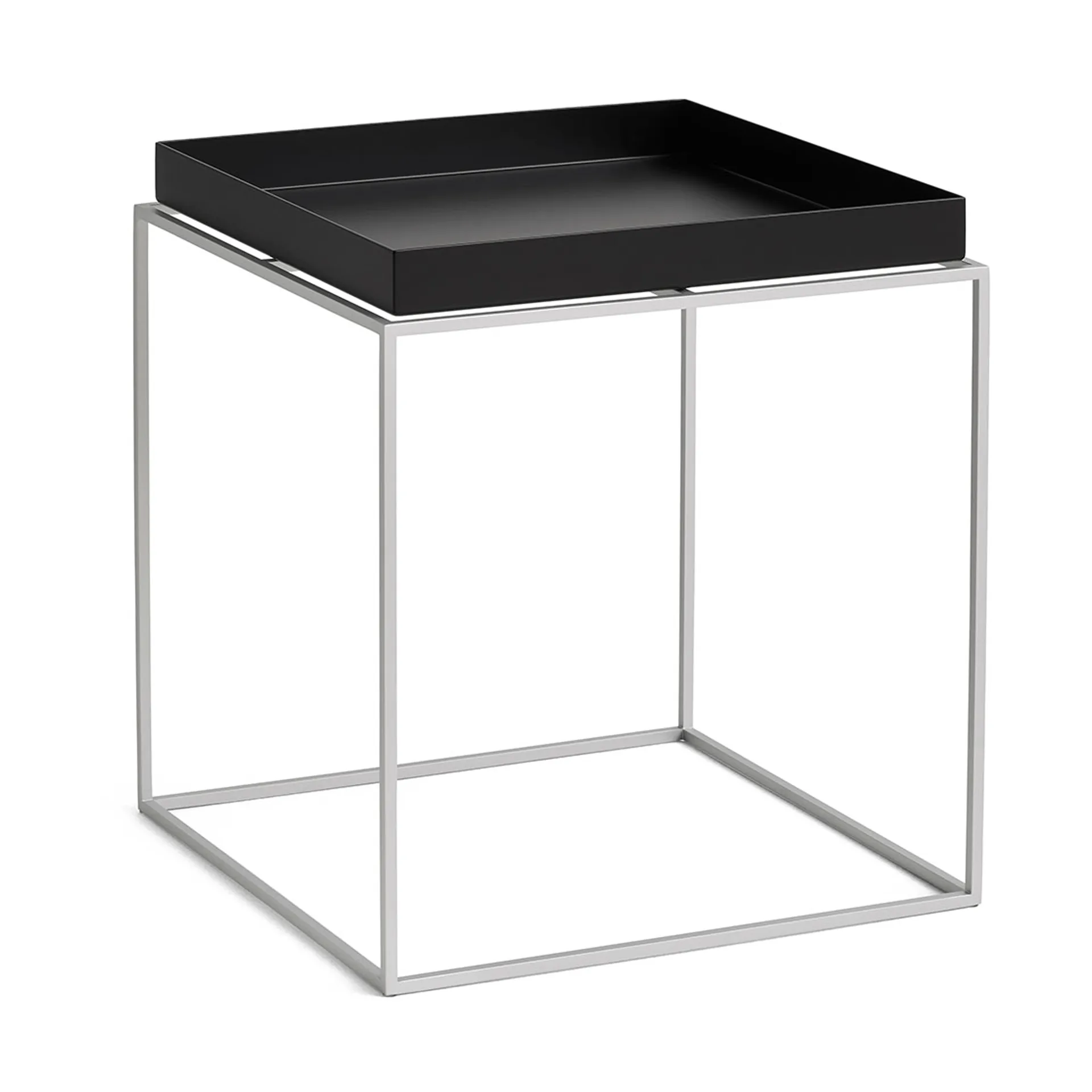 Tray Table medium brickbord, Black-silikon grå, 40x40x44 cm HAY