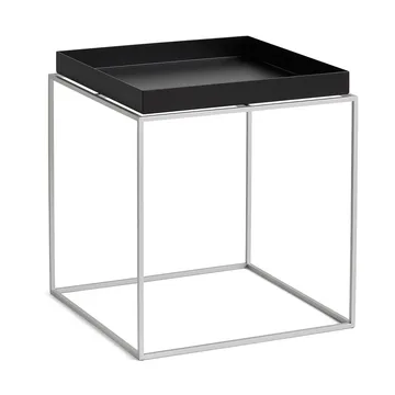 Tray Table medium brickbord - Black-silikon grå, 40x40x44 cm - HAY