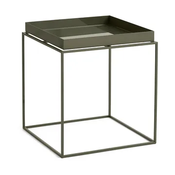 Tray Table medium brickbord - Olive green, 40x40x44 cm - HAY