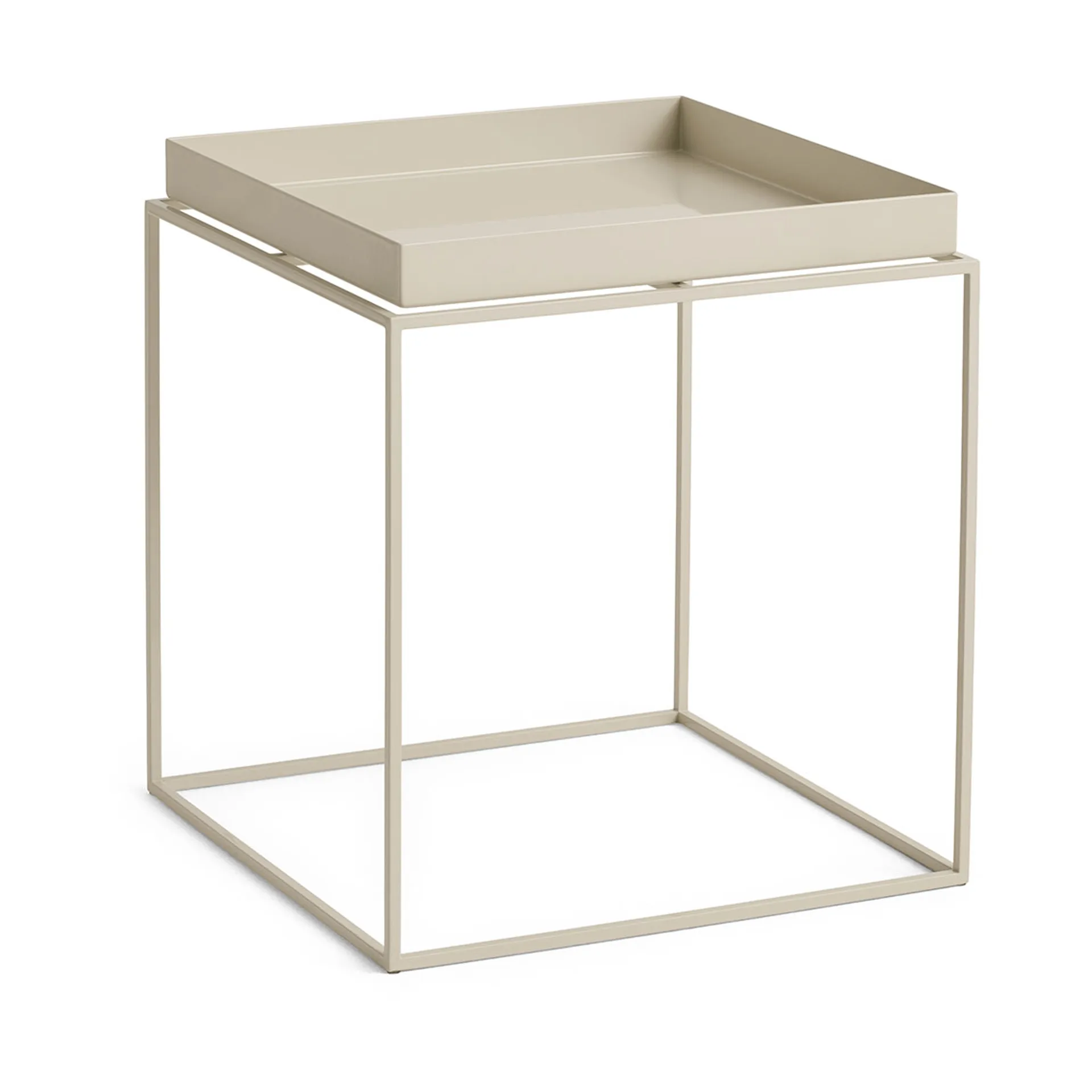 Tray Table medium brickbord, Warm beige, 40x40x44 cm HAY