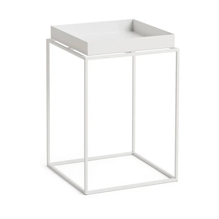 Tray Table medium brickbord - White, 30x30x44 cm - HAY