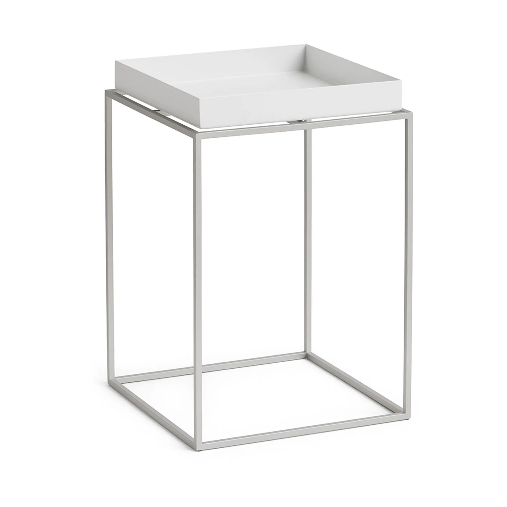 Tray Table medium brickbord, White-silikon grå, 30x30x44 cm HAY