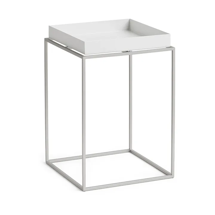 Tray Table medium brickbord - White-silikon grå, 30x30x44 cm - HAY