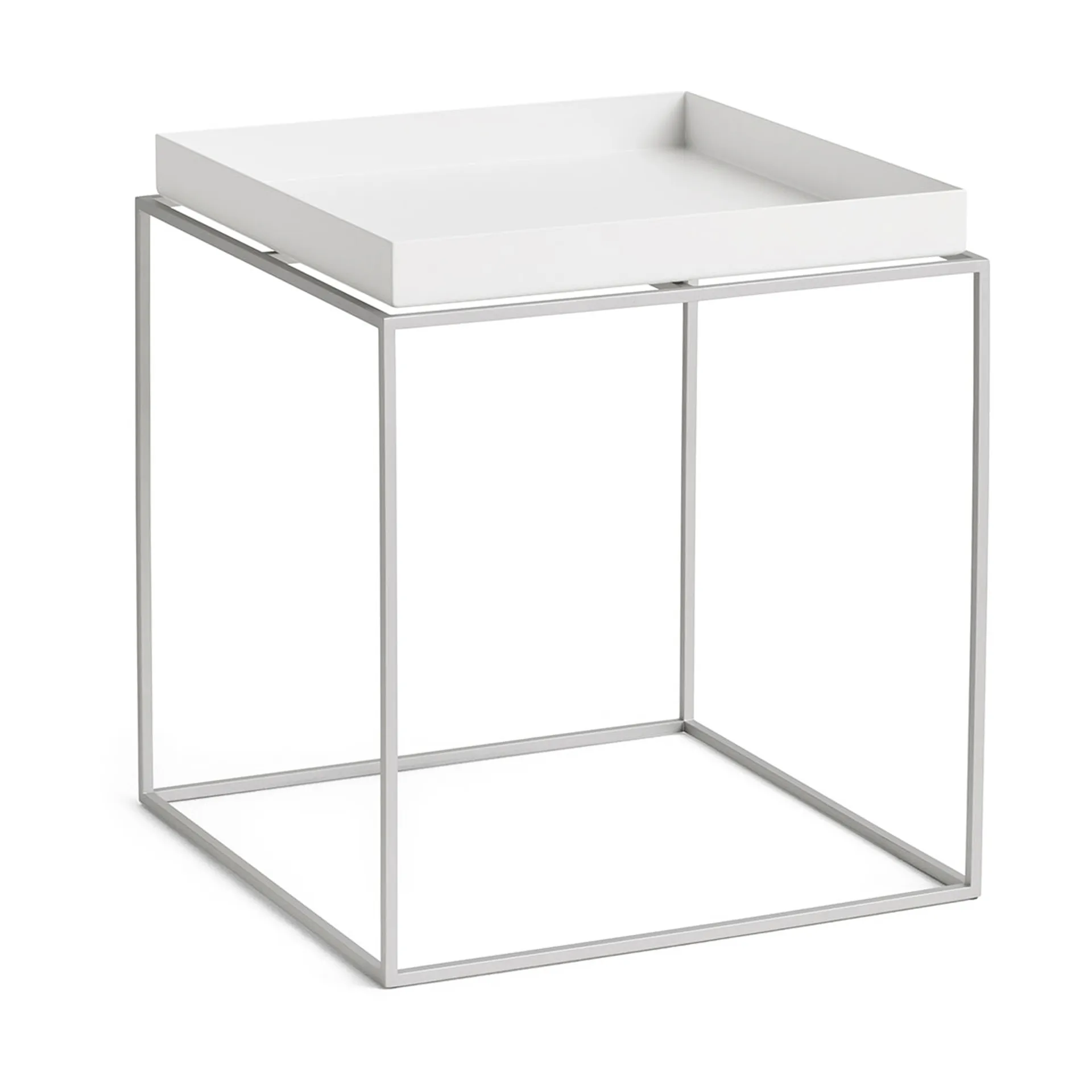 Tray Table medium brickbord, White-silikon grå, 40x40x44 cm HAY