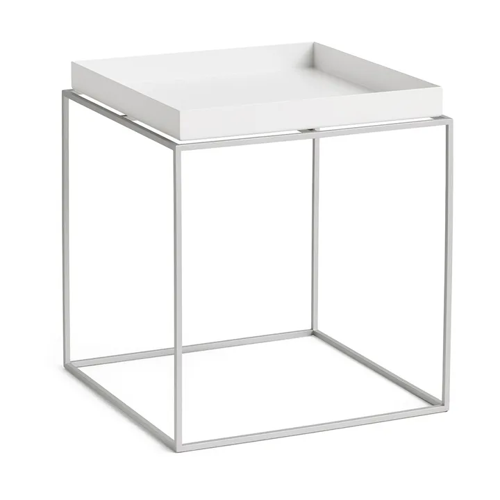 Tray Table medium brickbord - White-silikon grå, 40x40x44 cm - HAY