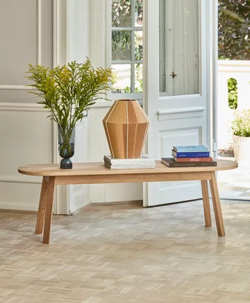 Triangle Leg bänk - water-based lacquered oak, 150 cm - HAY