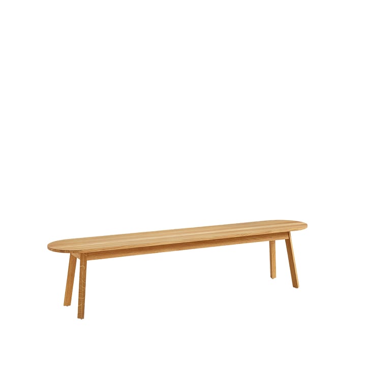 Triangle Leg bänk - water-based lacquered oak, 150 cm - HAY