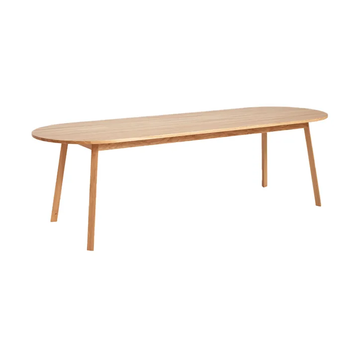 Triangle Leg matbord - Lackad ek, 250x85 cm - HAY