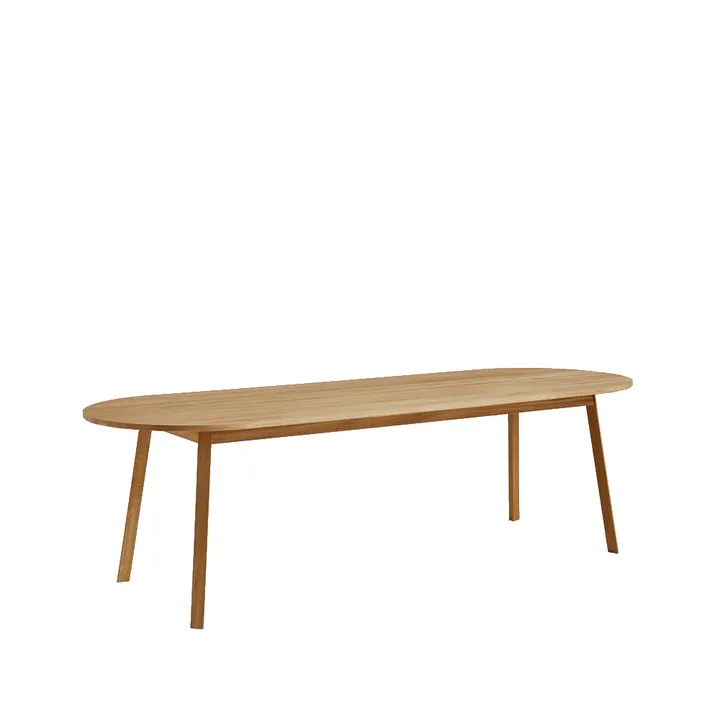 Triangle Leg matbord - Oljad ek, 250x85 cm - HAY