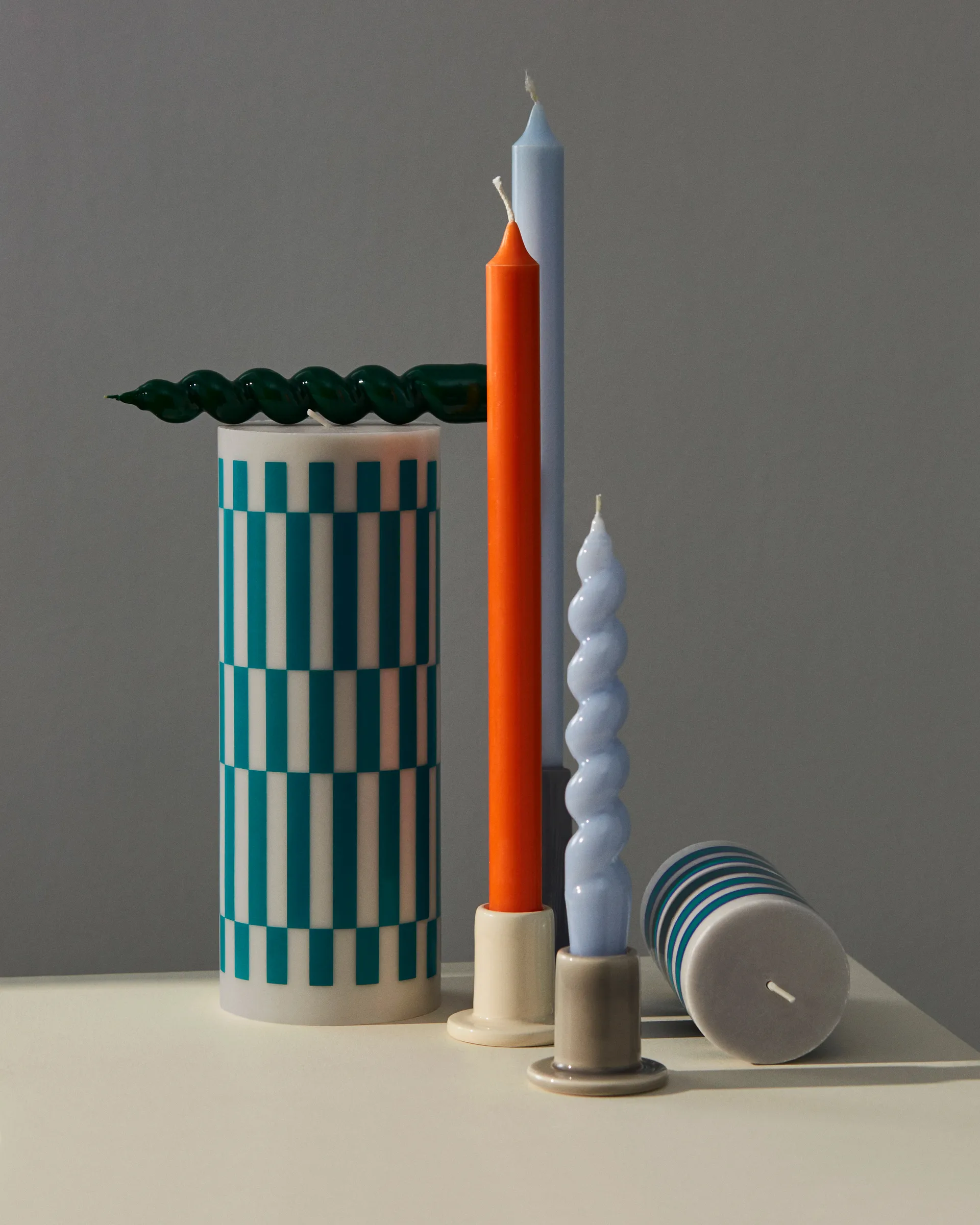 Tube ljusstake 5 cm, Off-white HAY