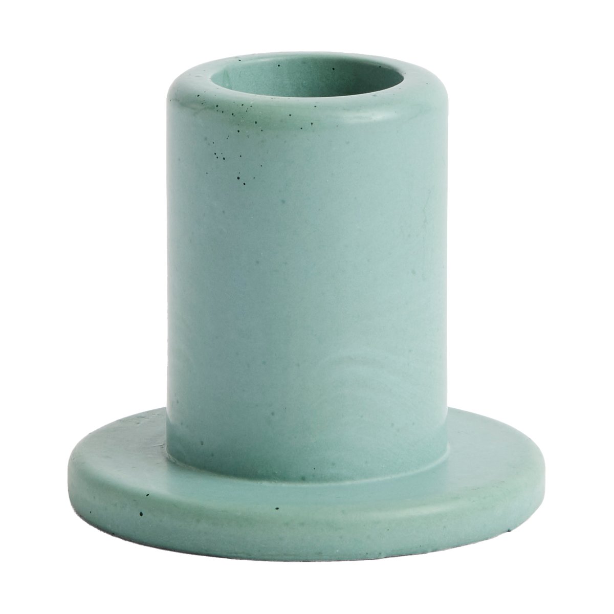 HAY Tube ljusstake betong 5,5 cm Emerald green | Skandinavisk Design | Ljusstakar | Grön