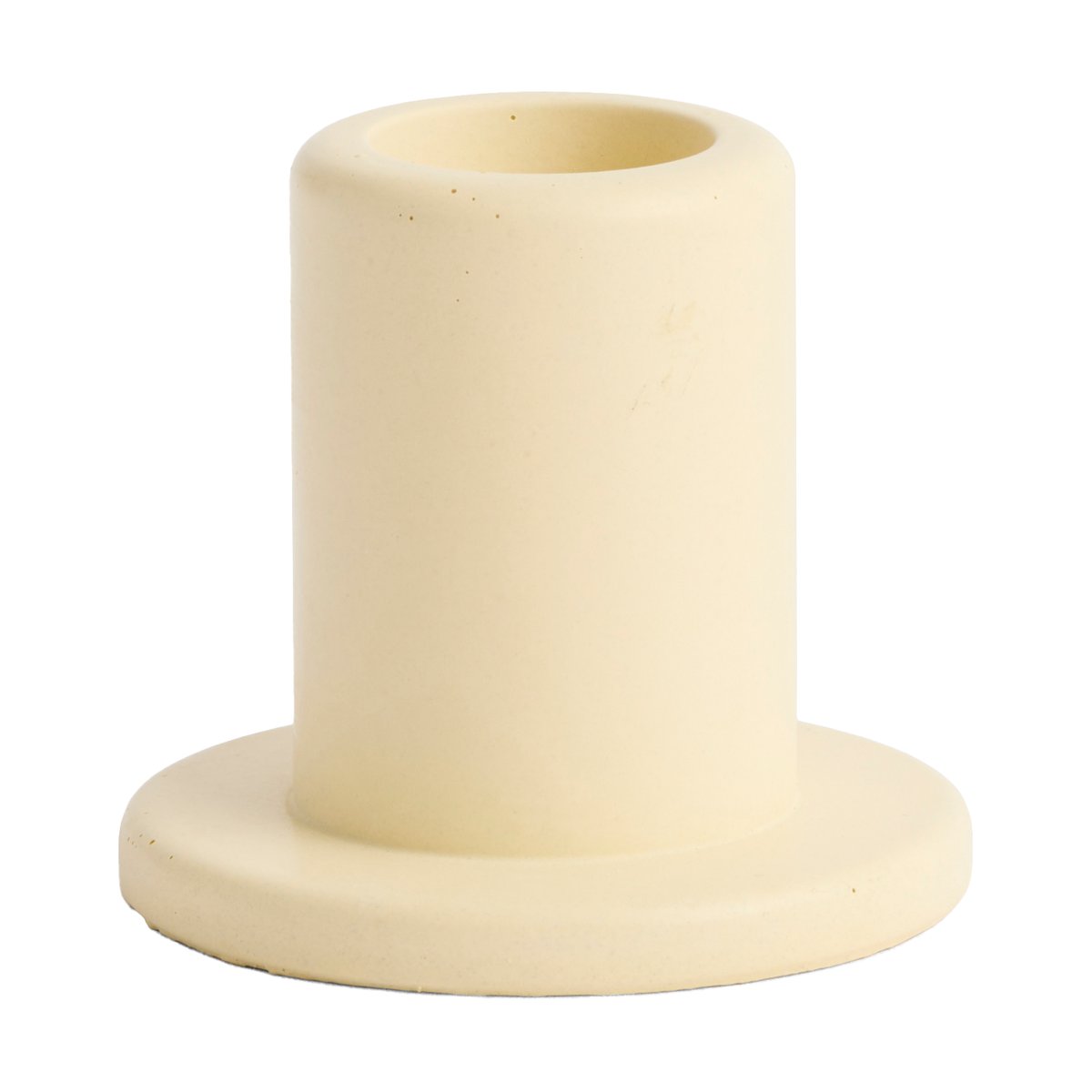 HAY Tube ljusstake betong 5,5 cm Lime yellow | Skandinavisk Design | Ljusstakar | Gul