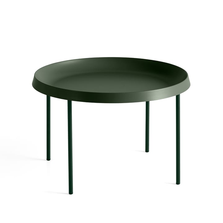 Tulou soffbord - green, ø55, dark moss stålstativ - HAY