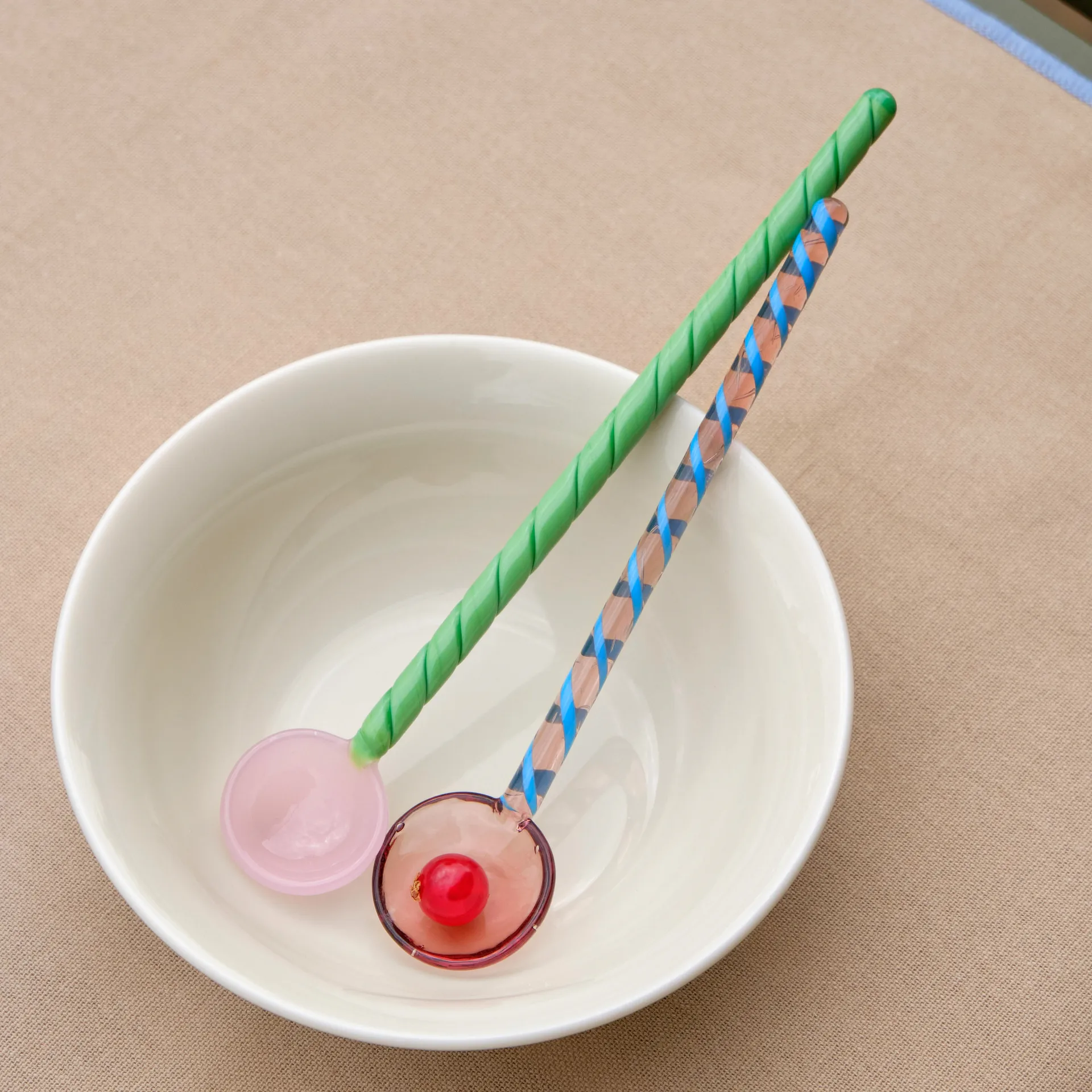 Twist glassked 2-pack, Turquoise-light pink HAY