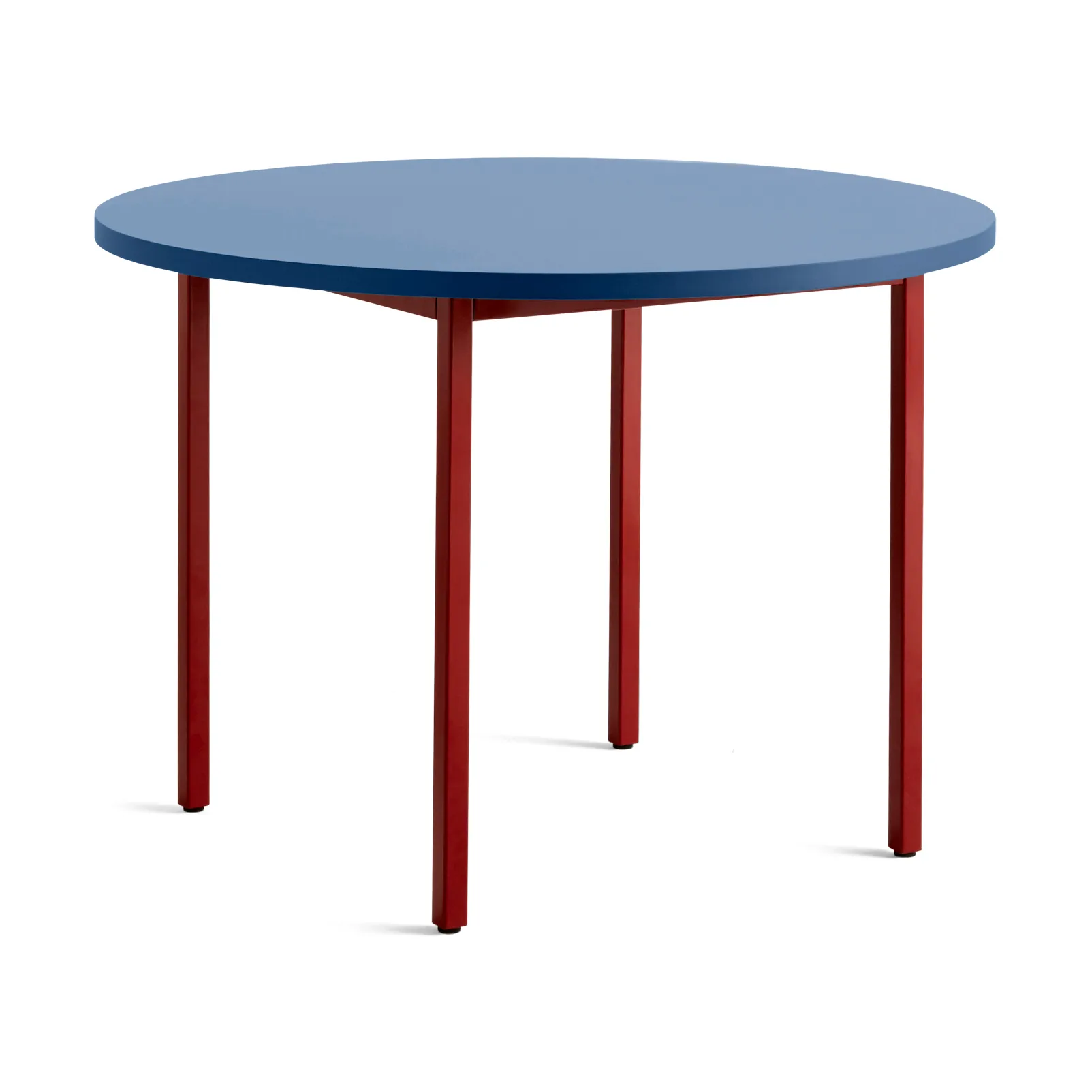 Two-Colour matbord Ø105 cm, Maroon red-blue HAY