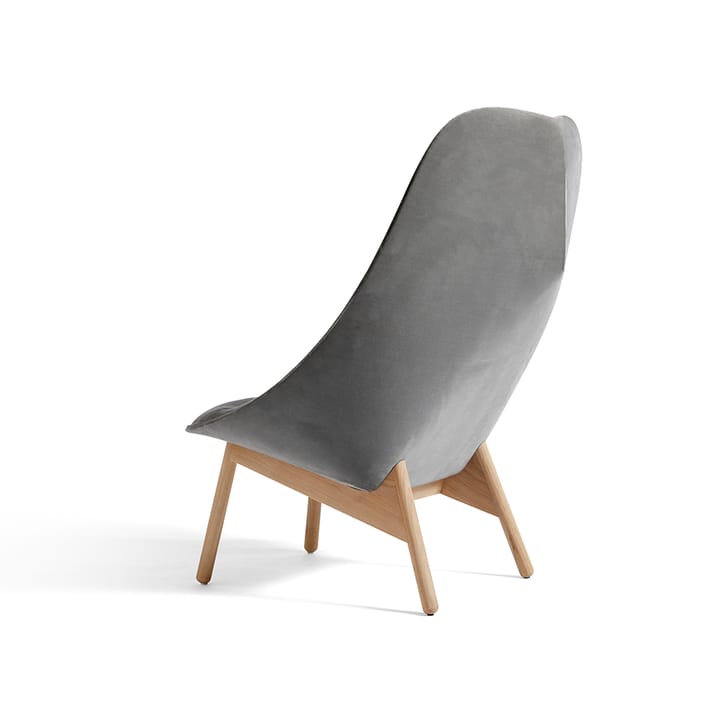 Uchiwa Quilt loungefåtölj, Magnesium-ek-baksida lola warm grey HAY