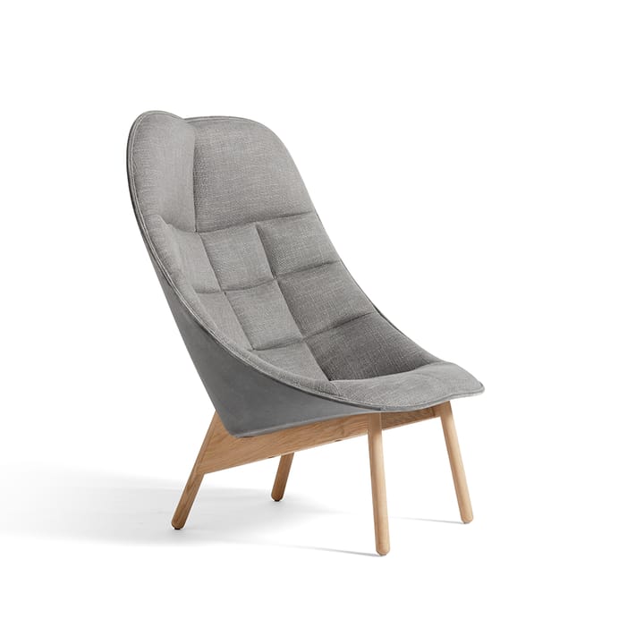 Uchiwa Quilt loungefåtölj - Magnesium-ek-baksida lola warm grey - HAY