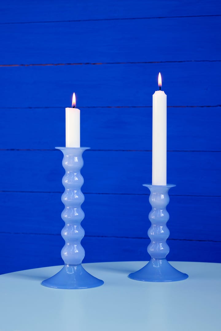 Wavy ljusstake medium 14 cm - Jade light blue - HAY