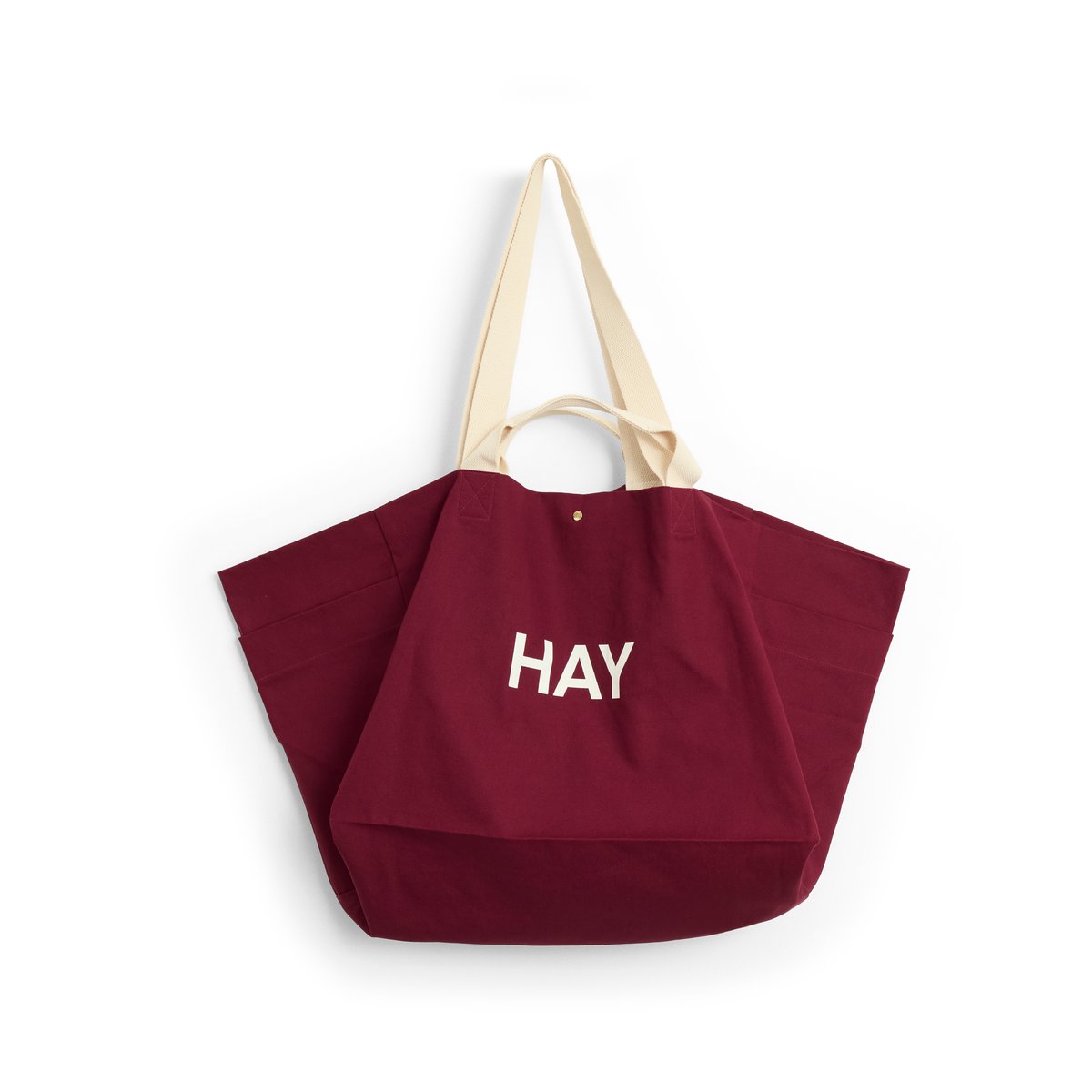 HAY Weekend Bag Organic väska L Burgundy | Skandinavisk Design | Förvaringskorgar | Röd