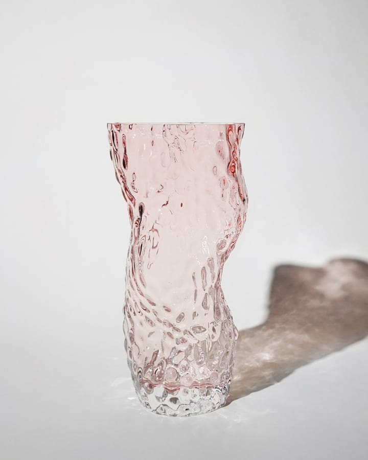 Ostrea Rock vas glas 30 cm, Pale rose Hein Studio
