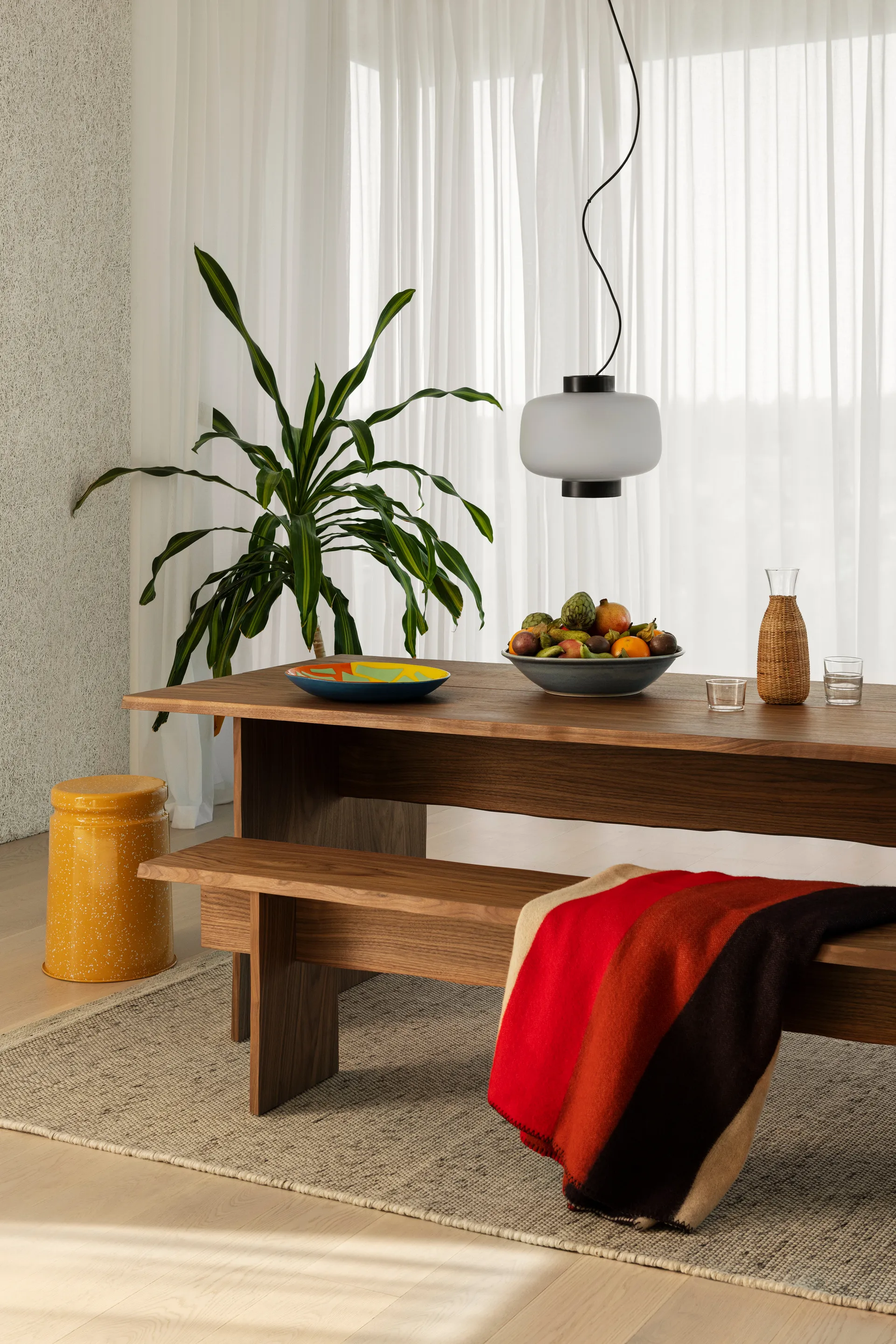 Bookmatch matbord 220 cm, Valnöt Hem