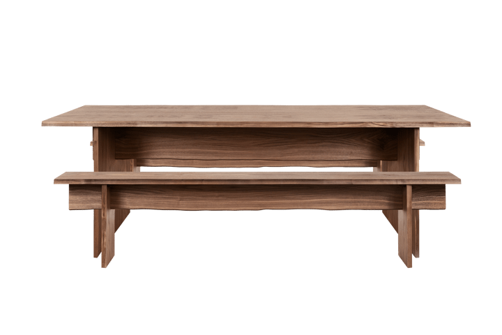 Bookmatch matbord med bänkar 220 cm, Valnöt Hem