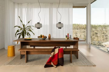 Bookmatch matbord med bänkar 220 cm - Valnöt - Hem