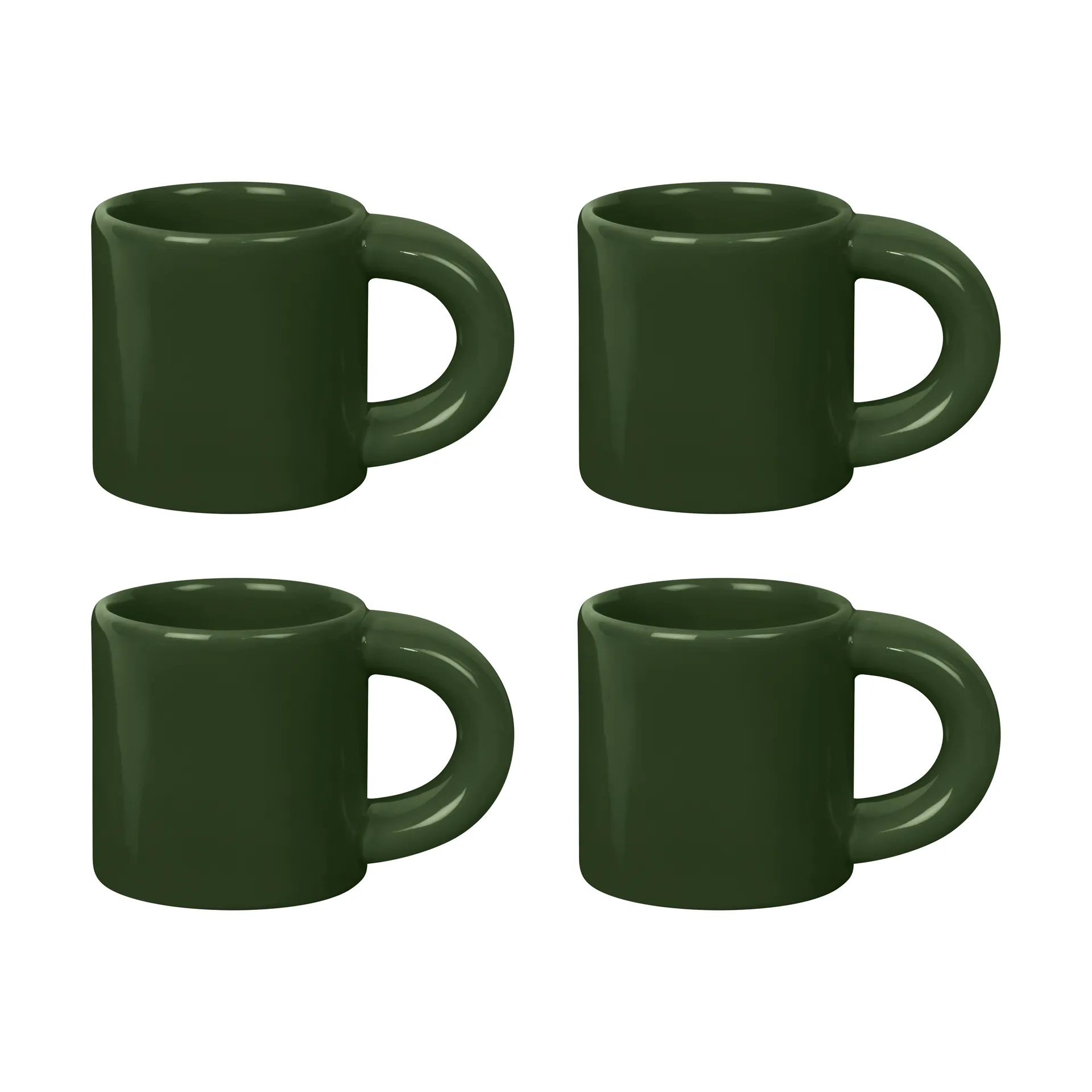 Bronto espressokopp 10 cl 4-pack, Green Hem