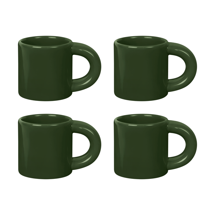 Bronto espressokopp 10 cl 4-pack - Green - Hem