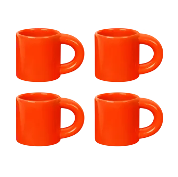 Bronto espressokopp 10 cl 4-pack - Orange - Hem