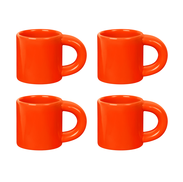 Bronto espressokopp 10 cl 4-pack - Orange - Hem