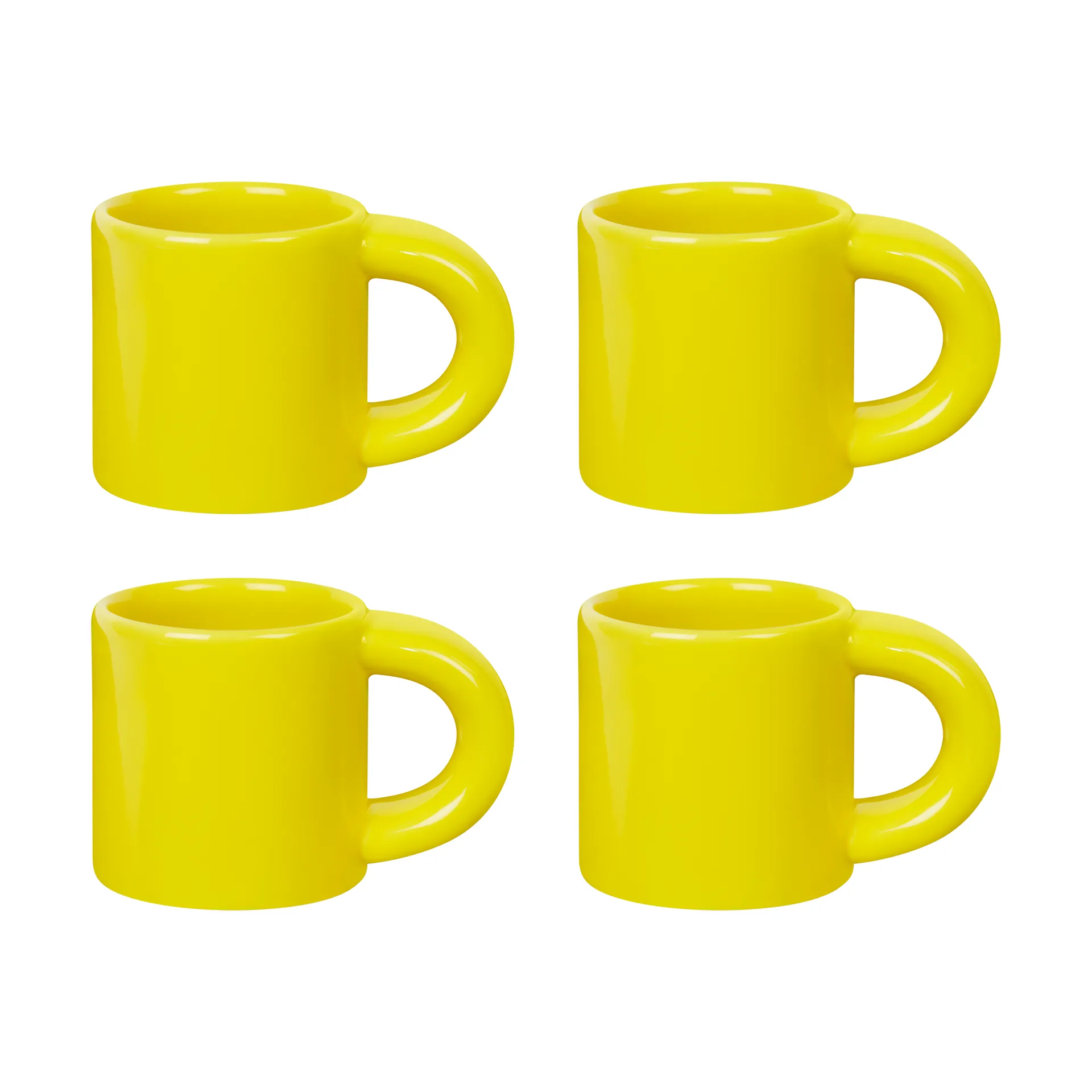 Bronto espressokopp 10 cl 4-pack, Yellow Hem