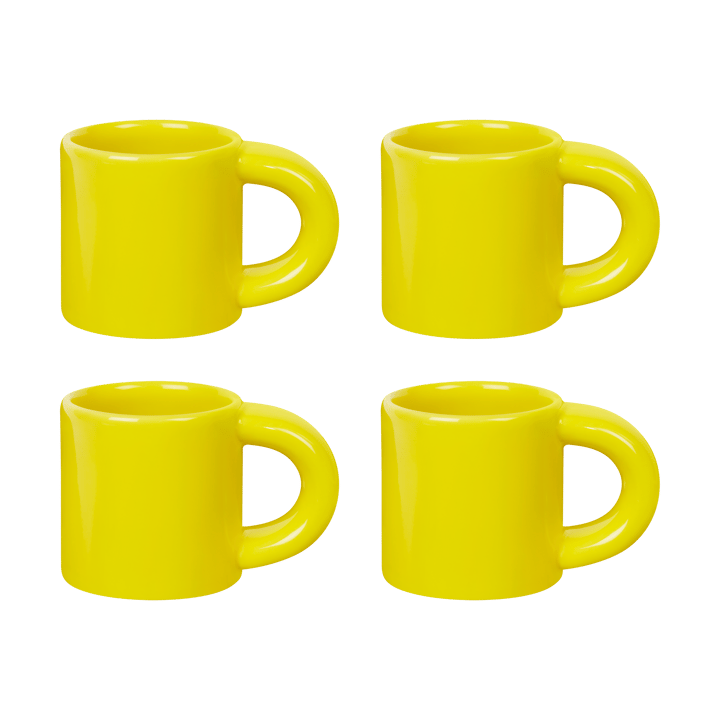 Bronto espressokopp 10 cl 4-pack - Yellow - Hem