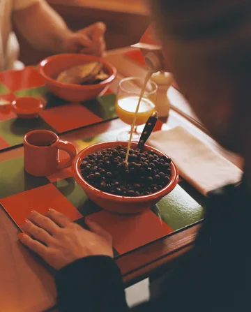 Check bordstablett 30x40 cm 2-pack - Butter-burgundy - Hem