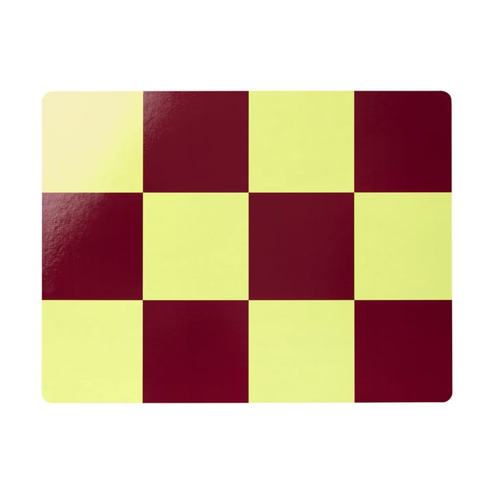 Check bordstablett 30x40 cm 2-pack - Butter-burgundy - Hem