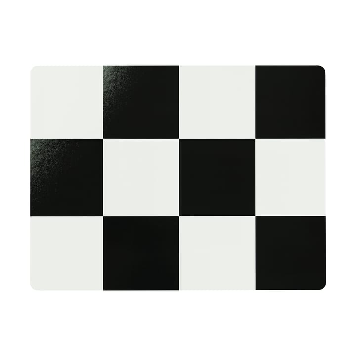 Check bordstablett 30x40 cm 2-pack - Cream-black - Hem