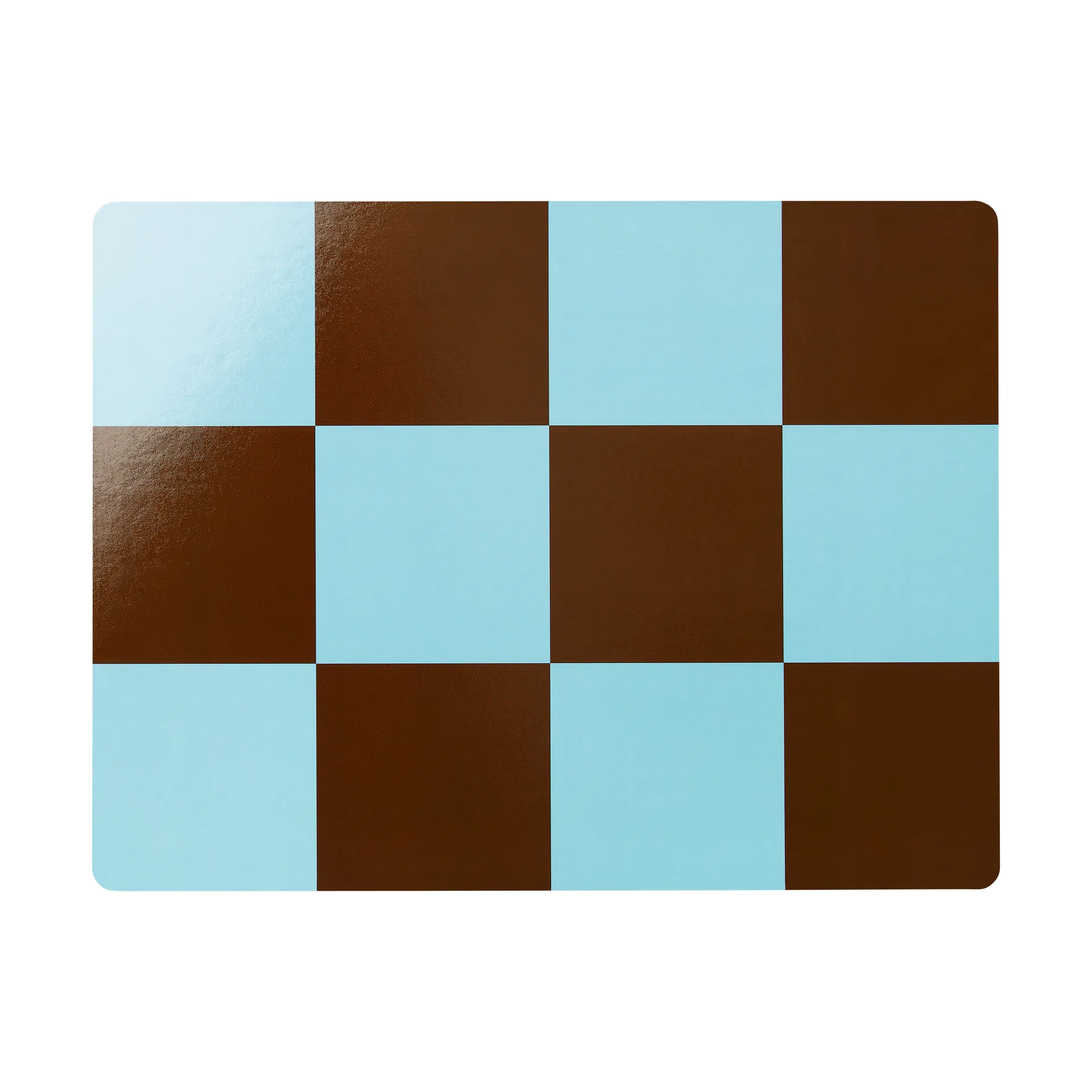 Check bordstablett 30x40 cm 2-pack, Light blue-chocolate Hem