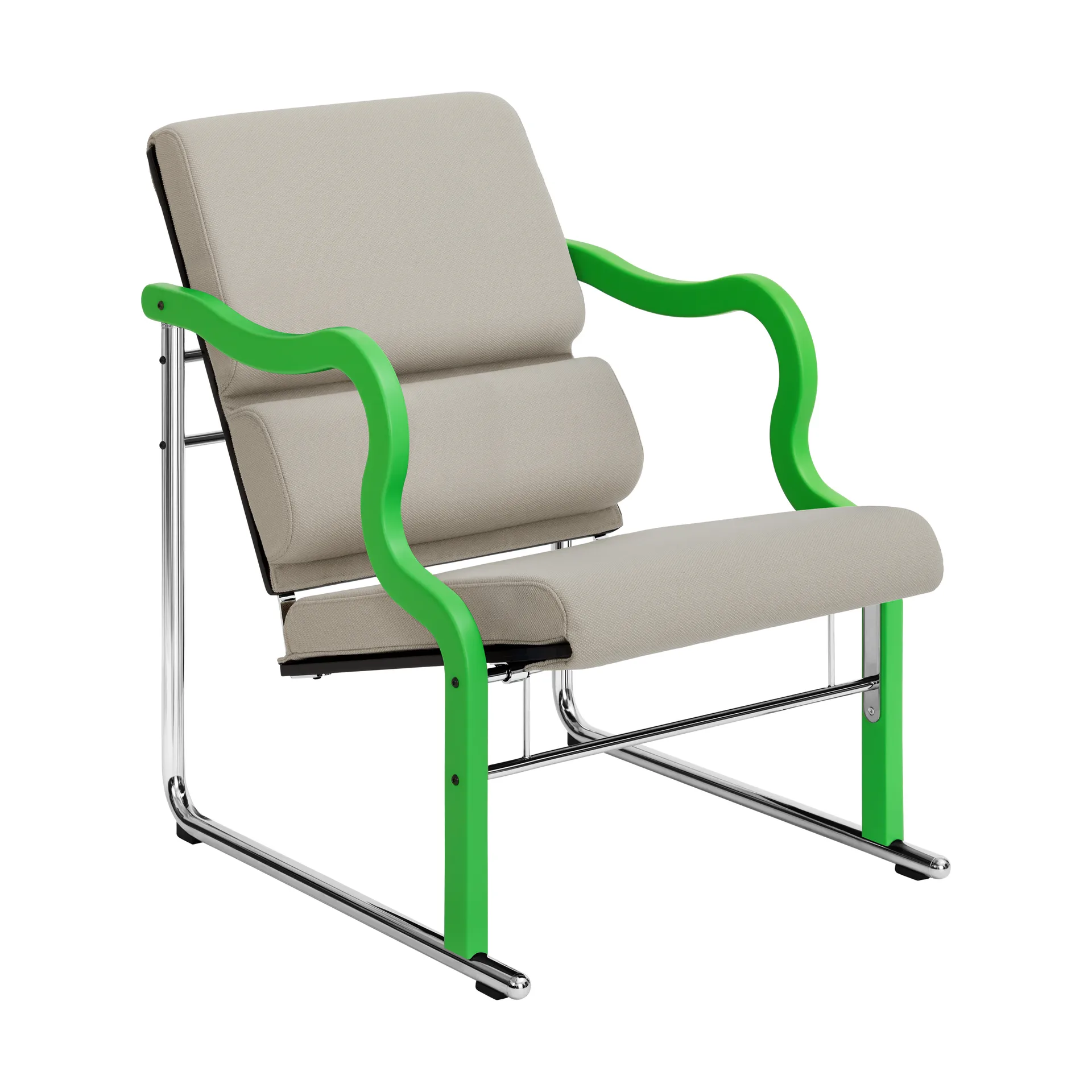 Experiment 501 loungefåtölj, Green-light beige Hem