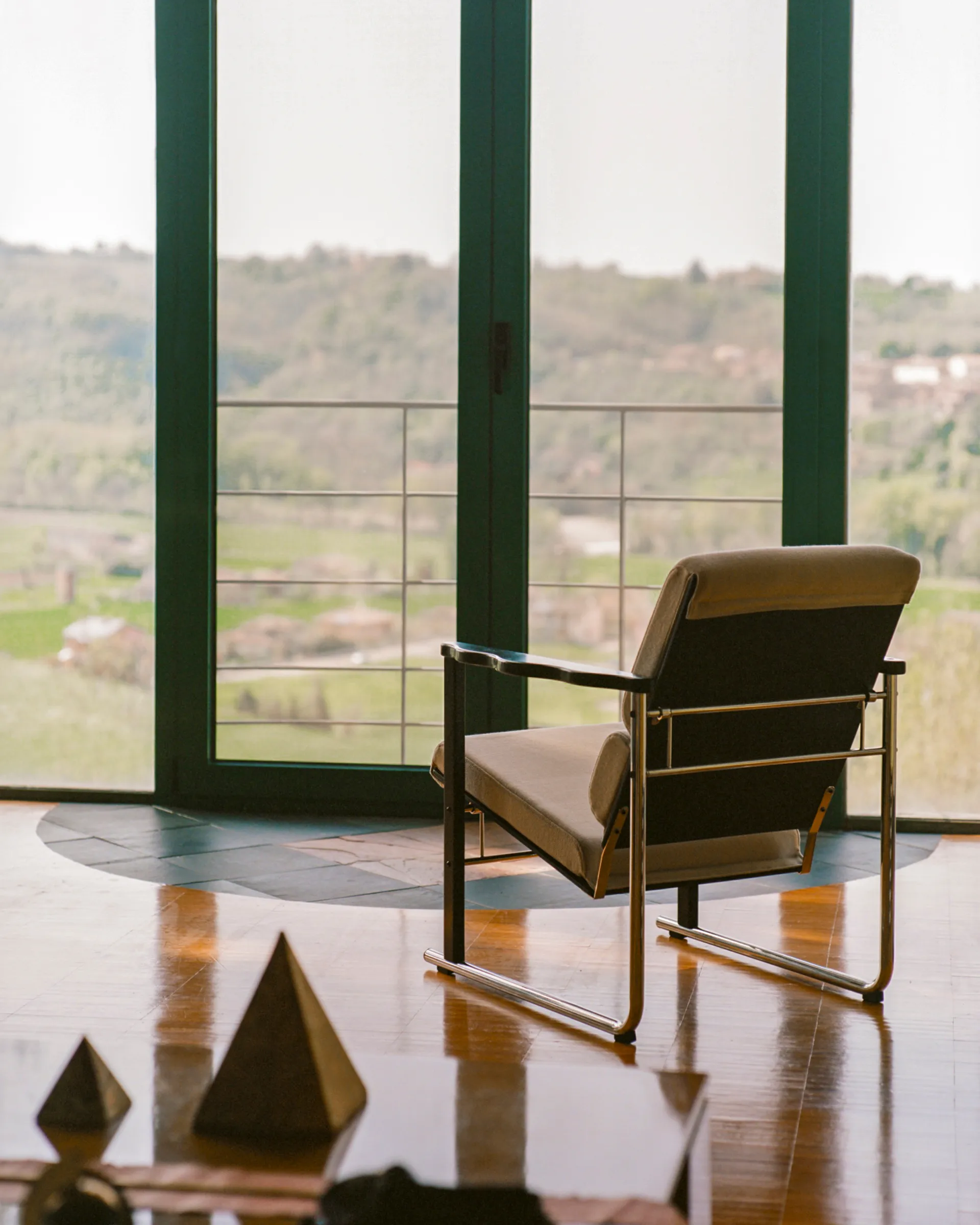 Experiment 501 loungefåtölj, Green-ultramarine Hem