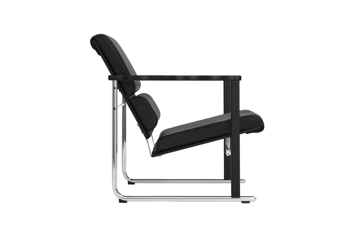 Experiment 502 loungefåtölj, Black-black leather Hem