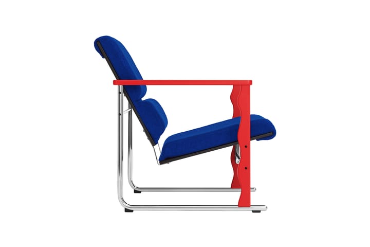 Experiment 503 loungefåtölj, Red-ultramarine Hem