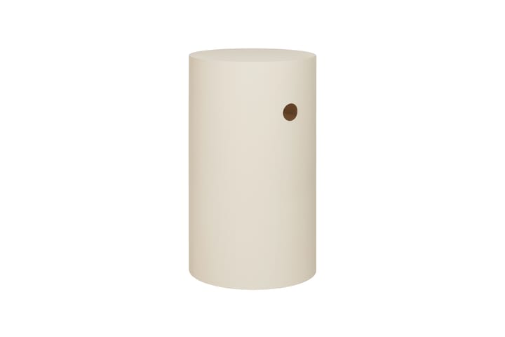 Hide piedestal Ø38x68 cm, Light ivory textured Hem