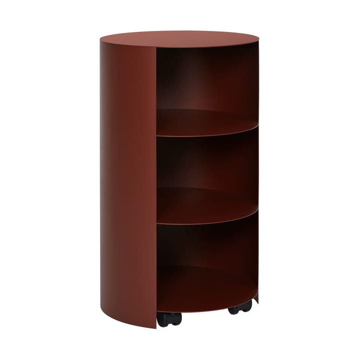 Hide piedestal Ø38x68 cm - Red brown textured - Hem