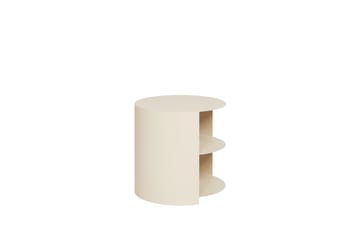 Hide sidobord Ø38x41 cm - Light ivory textured - Hem