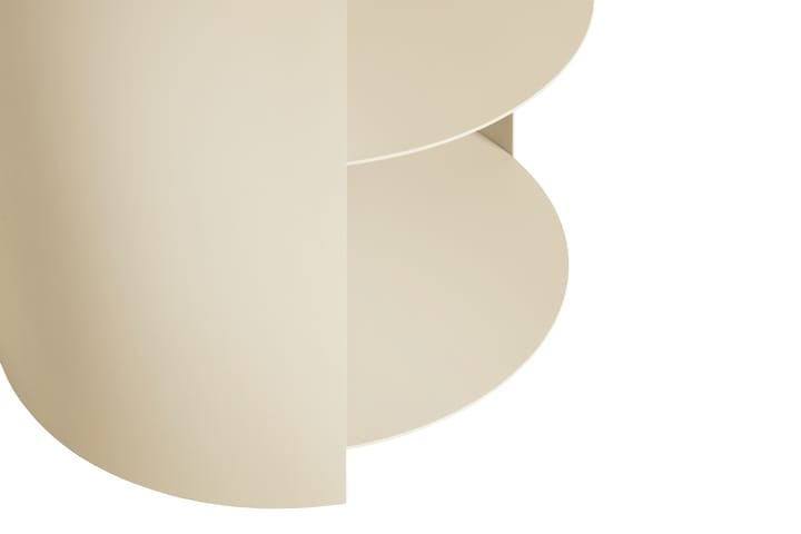 Hide sidobord Ø38x41 cm, Light ivory textured Hem