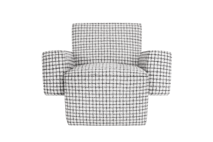Hunk loungefåtölj, Checkered black/white Hem